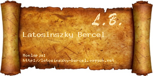 Latosinszky Bercel névjegykártya